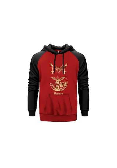 Mayhem Daemon King Kırmızı Renk Reglan Kol Sweatshirt Kırmızı