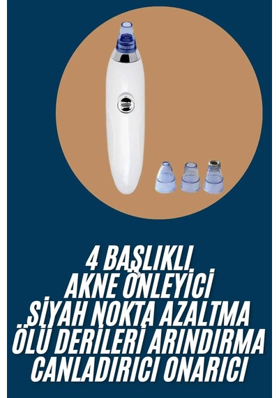 Yeni Nesil Vakumlu Pilli Siyah Nokta Ve Yüz Temizleme Cihazı 4 Başlıklı 65855007
