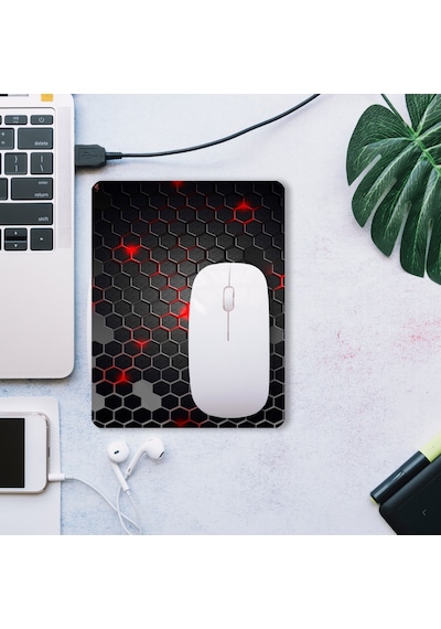 Sonictouch Siyah Petek Desenli Kaydırmaz Gaming Oyuncu Masaüstü Dikişsiz Mouse Pad/ped Mouse Altlığ