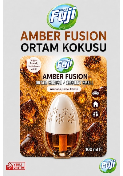 Ilgaz Fuji Amber Kokulu Araç, Wc, Oda Ve Ortam Kokusu 100 Ml Amber Fusion Kalıcı Kavanoz Koku