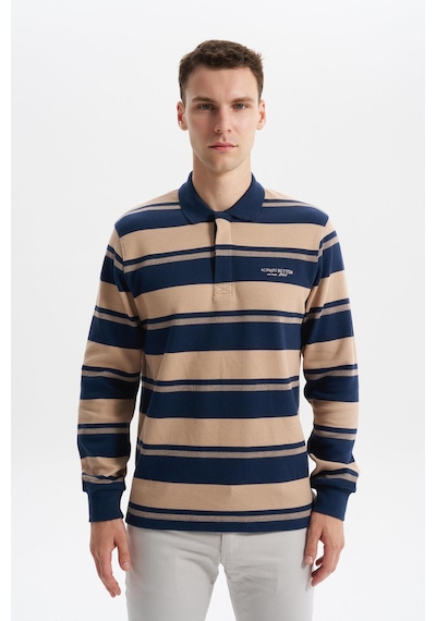 AR-MA Arma Erkek Ribanalı Regular Fit Çizgili Polo Yaka Sweatshirt %95 Pamuk %5 Elastane Ringel Pike K30554953002 İndigo-i1 AR-MA Arma Erkek Ribanalı Regular Fit Çizgili Polo Yaka Sweatshirt %95 Pamuk %5 Elastane Ringel Pike K30554953002 İndigo-i1
