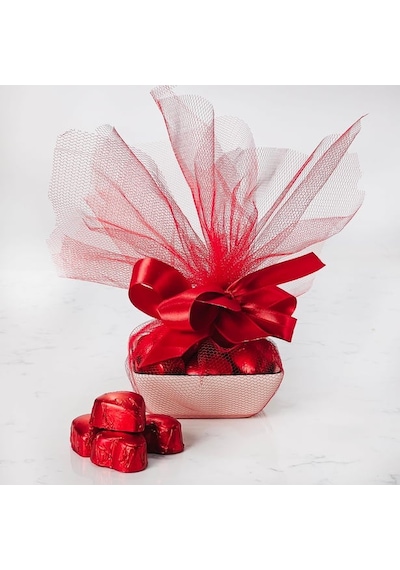 Nin Chocolate Sevgiliye Cam Kase Yaldızlı Çikolata