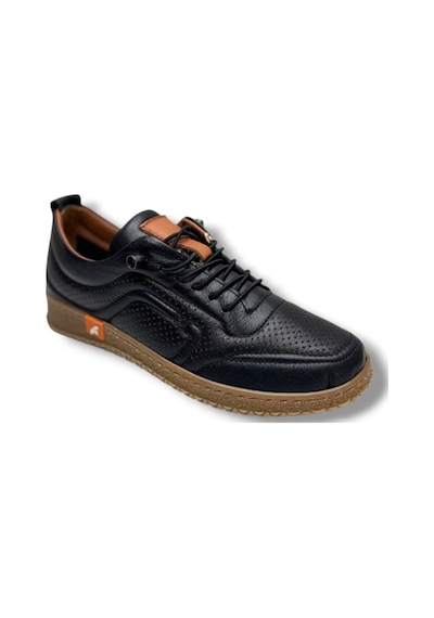 Malawi 3630-26 Hakiki Deri Lazerli Ultra Soft Anatomik Casual Kadın Ayakkabı Siyah