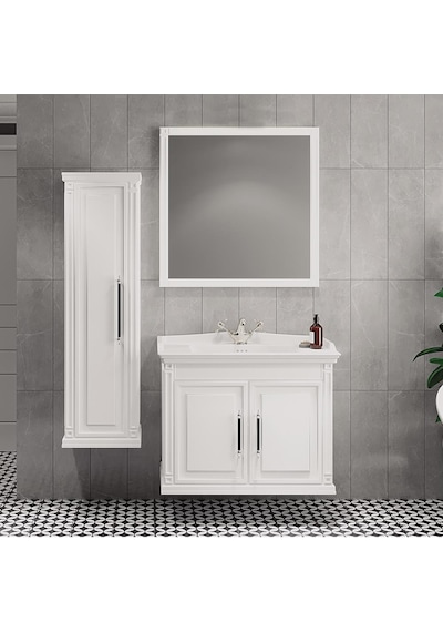 Denko Albatros 45 Cm Mdf Beyaz Banyo Boy Dolabı Beyaz Denko Albatros 45 Cm Mdf Beyaz Banyo Boy Dolabı Beyaz