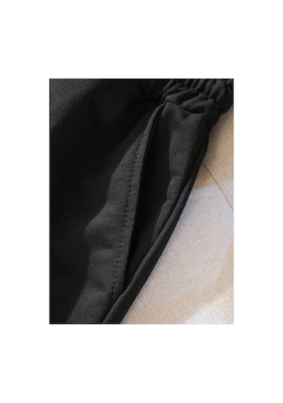Tarzsokak Floral Print Drawstring Waist Şort Siyah