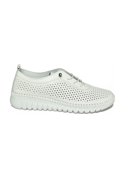 Fox Shoes Y555705103 Beyaz Hakiki Deri Comfort Ortopedik Taban Kadın Ayakkabı Beyaz