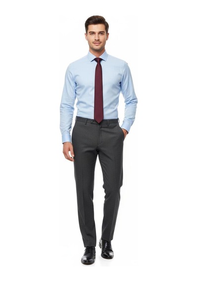 Presto Erkek Slim Fit Armürlü Pantolon Kahve 3181-400 Kahverengi