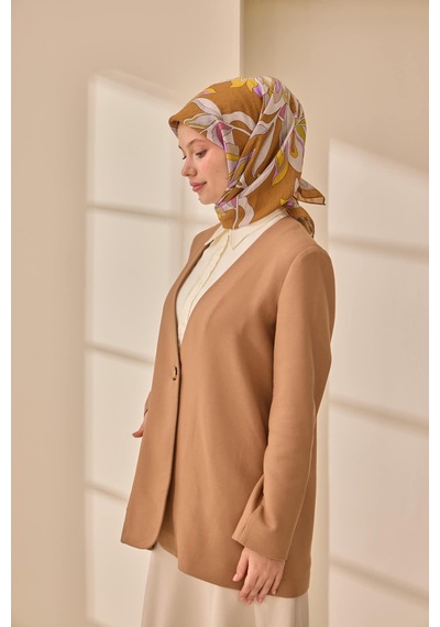 Silk Home Olinda İpek Eşarp 47003-19 Taba, Soluk Pembe, Yağ Yeşili, Gri, Leylak