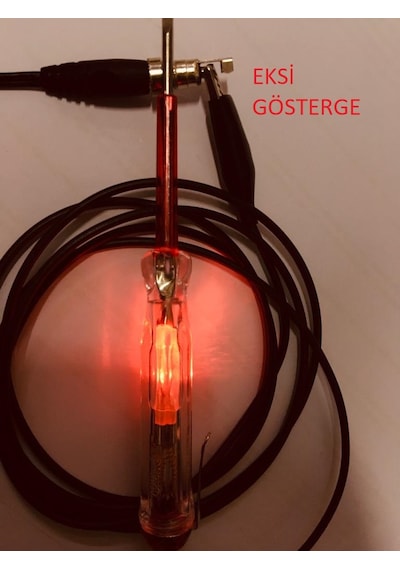 12v 24v v Oto Araç Kontrol Kalemi Krokodilli Artı Eksi Gösteren