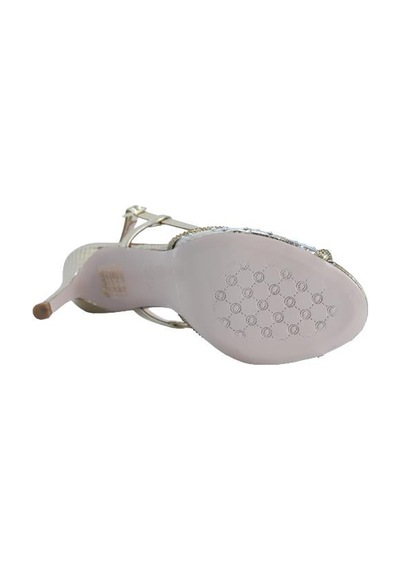 Poletto Hakiki Deri /tekstil Altın Sandalet Gece/abiye 380 33-2175 Altın