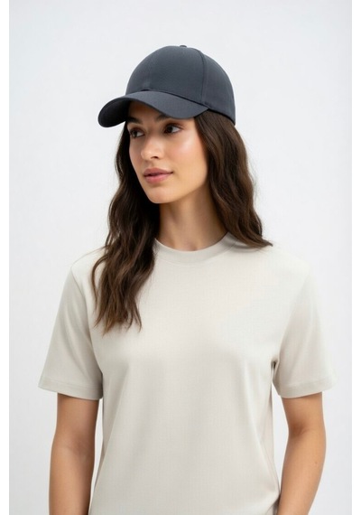 Mollycrush Luxury Unisex Gri Pamuklu Beyzbol Şapkası Premium Casual Outdoor Model Gri