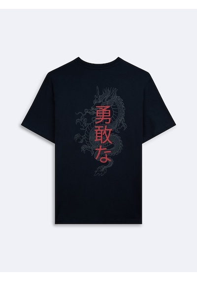 Ltb Japanese Sırt Baskılı Lacivert T-shırt Lacivert