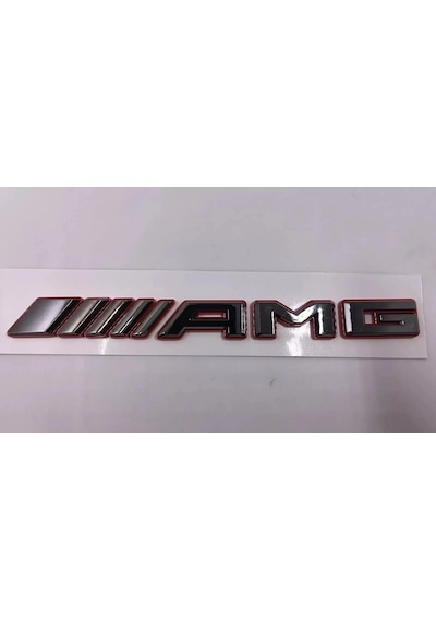 Benz Özel Tasarım Amg Monogram Gri-kırmızı Bagaj Yazısı Mercedes 200
