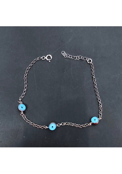 Oriental Kuyumculuk Jewellery Göz Nazar Boncuğu Gümüş Bileklik Gümüş