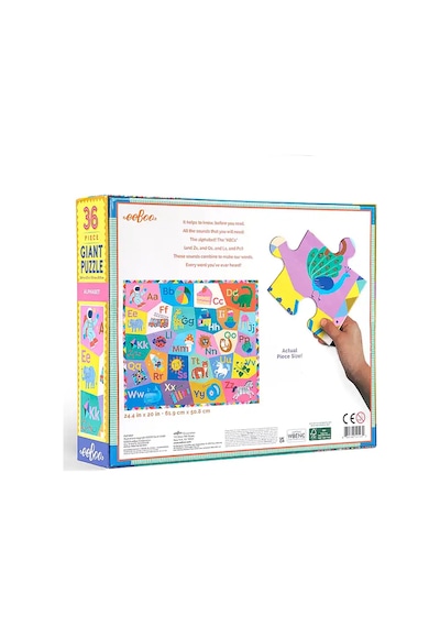 Eeboo 36 Parça Büyük Yapboz - Alphabet