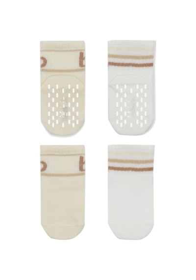 Erturkstore Penye Kaymaz Soket Çorap 2li 10144 Bej Ekru Çok Renkli