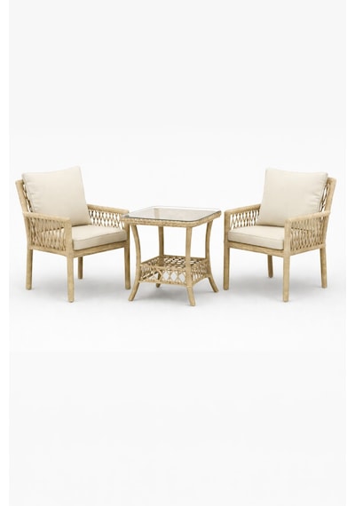 Oslo Raddan 1+1 Bistro Set Minderli 2 Kişilik Raddan Oturma Grubu Camlı Sehpa Bahçe Balkon Teras Set Cappuccino Cappuccino Oslo Raddan 1+1 Bistro Set Minderli 2 Kişilik Raddan Oturma Grubu Camlı Sehpa Bahçe Balkon Teras Set Cappuccino Cappuccino