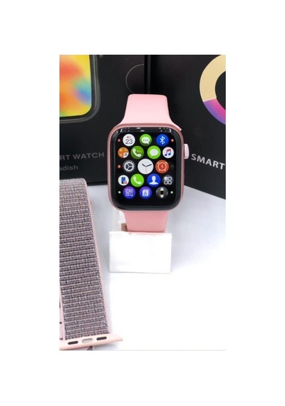 G68l Smart Watch 6s Akıllı Saat Yan Tuşlar Aktif Uygulama Çift Kordon Pembe