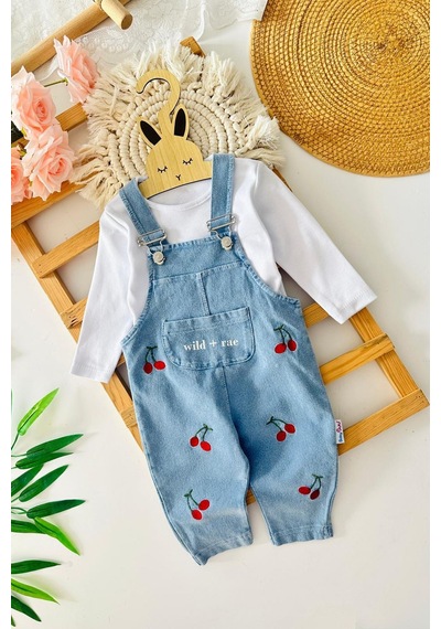 Minigimin Cicileri Miniğimin Cicileri Kiraz İşleme Detaylı Kız Bebe 2 Li Salopet Yumuşak Kotlu Takım - Açık Mavi Açık Mavi Minigimin Cicileri Miniğimin Cicileri Kiraz İşleme Detaylı Kız Bebe 2 Li Salopet Yumuşak Kotlu Takım - Açık Mavi Açık Mavi