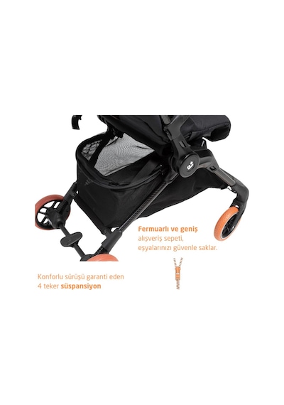 Maxi-Cosi Oslo Carbon 5,6 kg Ultra Hafif Premium Kabin Boy Bebek Arabası Essential Black Sport