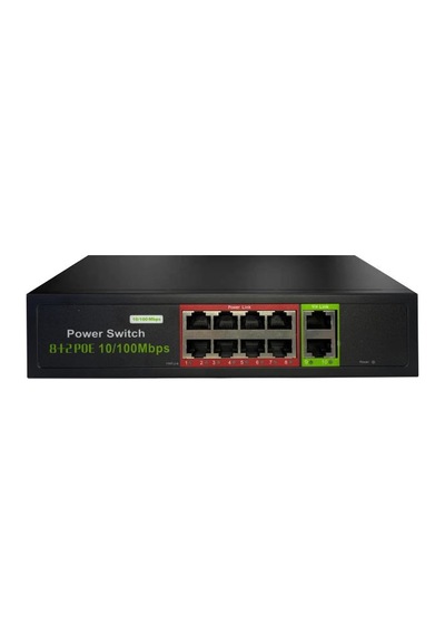 Uranium Poe 8002 96W 8 Port 10/100 2 Port 10/100 Rj45 Upl Poe