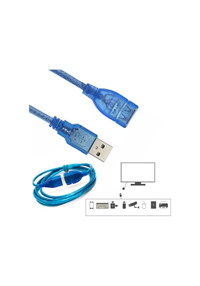 5 Metre Usb Uzatma Kablosu Usb 2.0 Dişi Erkek Uzatma Kablosu