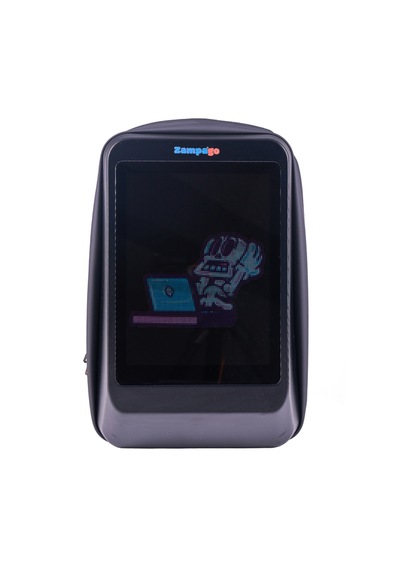 Zampago T4 Akıllı Led Ekranlı Sırt Çantası Bluetooth Kontrollü, Usb Şarj Girişli, Suya Dayanıklı Siyah