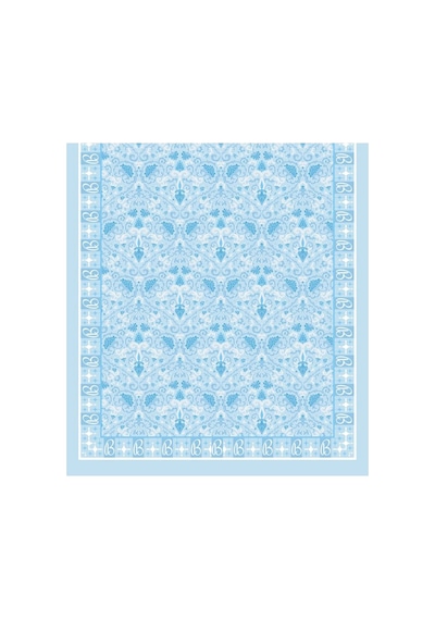 Şehr-i Şal Şehri Şal Bambu Kraş Şal 6371 Mavi