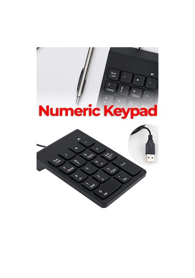 Kablolu 18 Tuşlu Mini Rakam Klavyesi Numeric Klavye Mini Dekoratif Num Klavye
