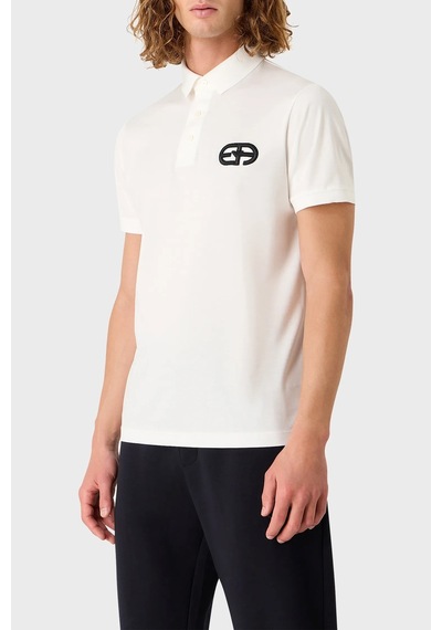 Emporio Armani Erkek Polo Yaka T Shirt 8n1fb6 1juvz 0101 Beyaz