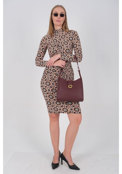 Silver Polo Sp1242 Kadın Omuz Çantası Mini Rolax Bordo-bordo