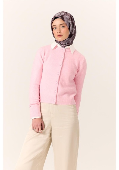 Silk Home İnce Pamuk Soft Eşarp Pastel Mor-siyah Desenli Kolay Şekil Alan 90x90 Çok Renkli