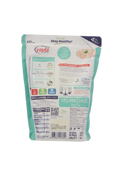 Haşlanmış Fasulye 700 Gr Tekli Paket 2li Paket
