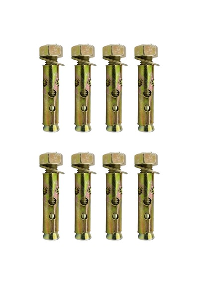 8 Adet Saplamalı Gömlek Çelik Dübel M10x70 Mm Raf Montaj Bağlantı Zemin Monte Tavan Asma Aparat