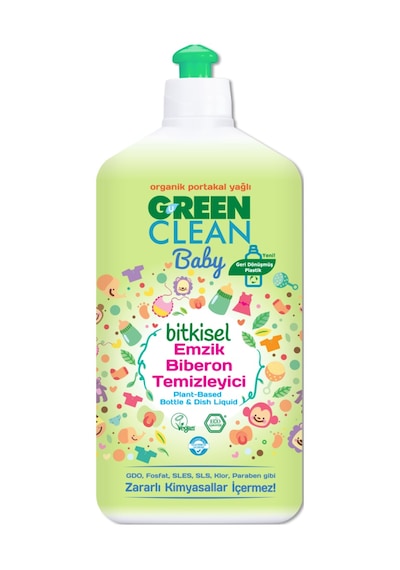 U Green Clean Baby Organik Portakal Yağlı Bitkisel Biberon ve Emzik Temizleyici 500 ML