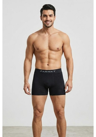 Fit Women Dikişsiz Nefes Alabilen Rahat Bol Kesim Erkek Boxer 2014 Siyah