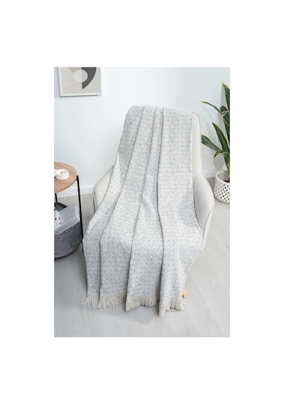 Çok Amaçlı Pamuklu Örtü- Kanepe-koltuk Şalı-koltuk Örtüsü 170x220-783 Gri 5