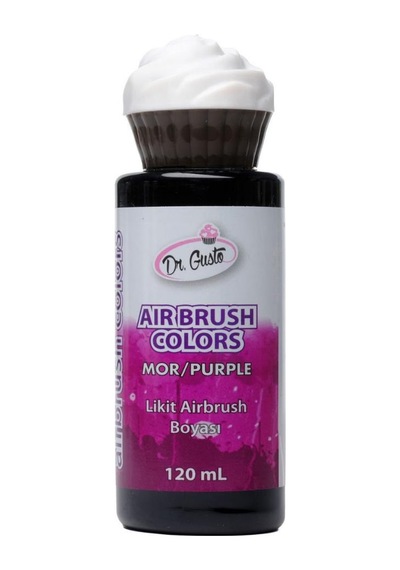 Airbrush Gıda Boyası Mor 120 Ml Pasta, Şeker Hamuru Ve Fondan İçin Profesyonel Boya