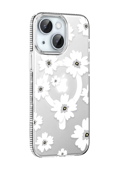 Joko Apple İphone 14 Floral Magsafe Kapak - Beyaz