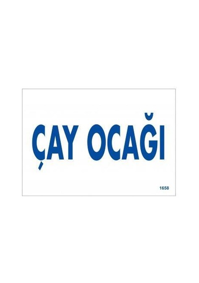 Çay Ağı Uyarı Levhası 17,5x25 Kod:1658