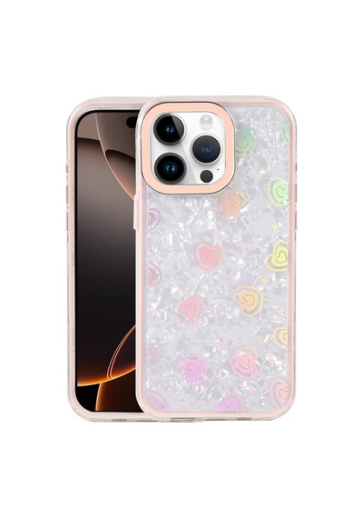 Apple iPhone Uyumlu  14 Pro Max Uyumlu Lumi Desenli Kapak - Pembe
