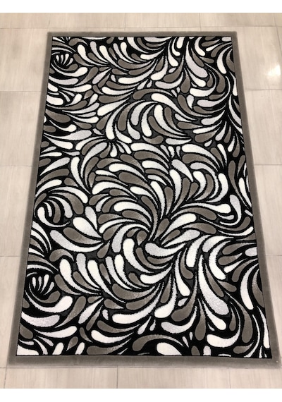 Kaşmir Halı Jade 146X233 Z 012-02 Gri Siyah Beyaz 4 M2 Halı !
