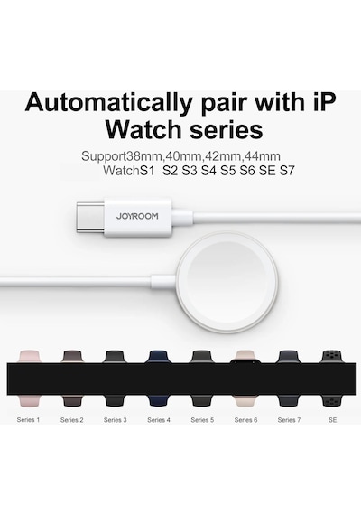 Joyroom Manyetik Type-c Giriş Apple Uyumlu iPhone Watch Kablosuz Şarj Aleti