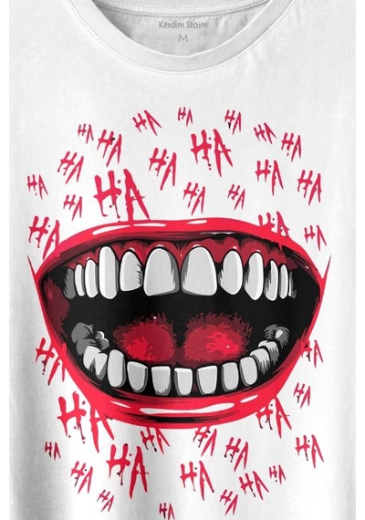 Suicide Squad Ha Ha Ha Kahkaha Gülücük Gülme Baskılı Tişört Unisex T-shirt 001