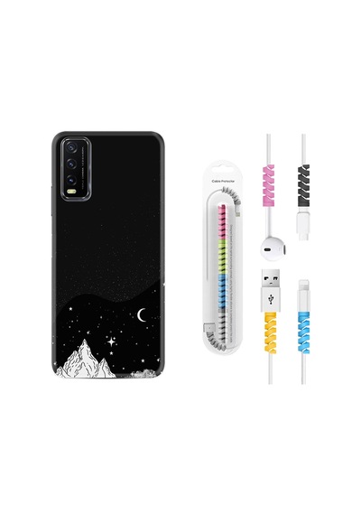 Vivo Y11S Kılıf Kablo Koruyuculu Mountain 1827
