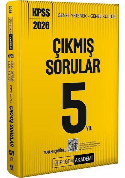 Pegem 2026 Kpss Genel Yetenek Genel Kültür Çıkmış Sorular Son 5 Yıl Çözümlü Pegem Akademi Yayınlar