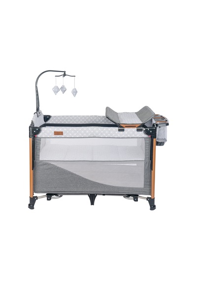 Mamma Luxury Alüminyum Anne Yanı Organizerli Dönenceli Park Yatak Beşik 70 X 110 Cm.