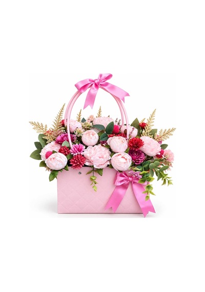Pembe Çiçek Çantası