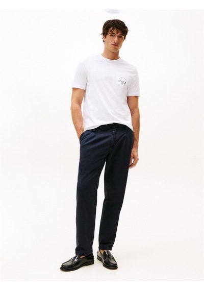 Tommy Hilfiger Hılfıger Arch Pocket Tee Erkek Beyaz T-shirt - Mw0mw38623