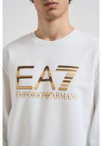 Ea7 7m001191af17787 Logo S Erkek Sweatshirt Beyaz